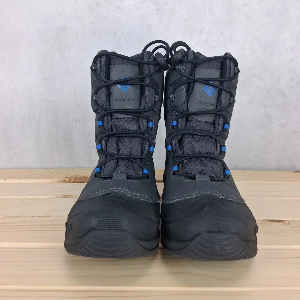 Columbia Snow Boots Bugaboot III Waterproof 200g Insulated Gray Big Kid US 4